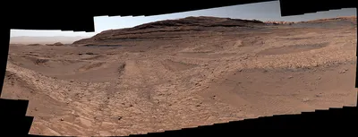 NASA’s Curiosity Mars rover captured this panorama of boxwork formations — the low ridges seen here with hollows in between them — using its Mastcam on Sept. 26, 2025.